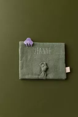 bonito portahorquillas de lino - idea de regalo para niña personalizable