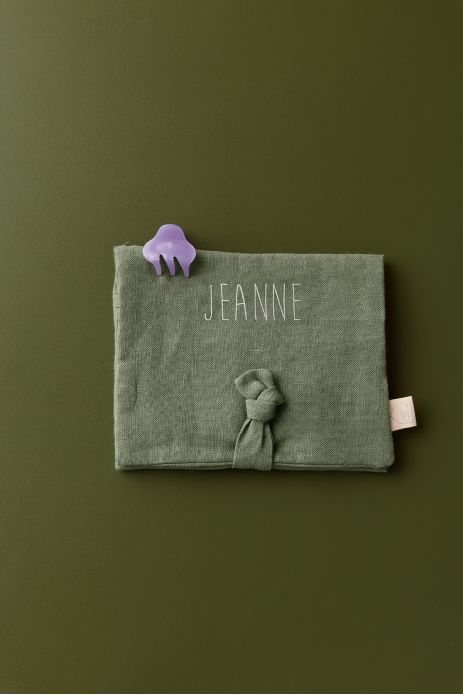 bonito portahorquillas de lino - idea de regalo para niña personalizable