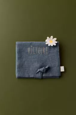 bonito portahorquillas de lino - idea de regalo para niña personalizable