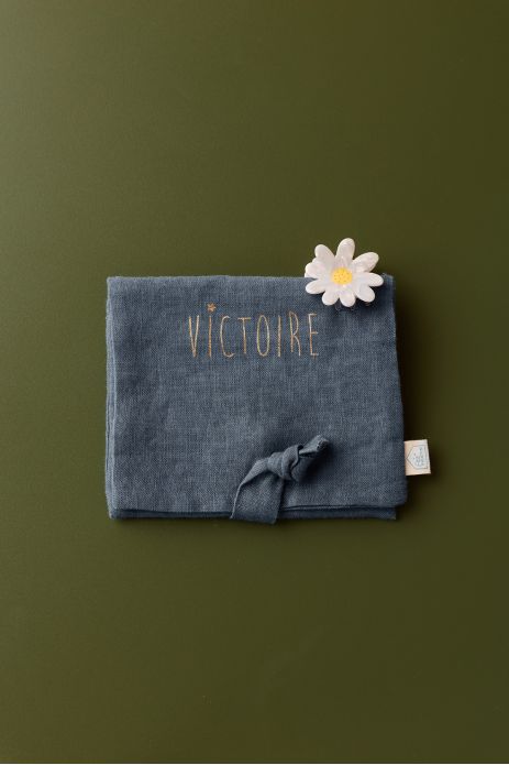 bonito portahorquillas de lino - idea de regalo para niña personalizable