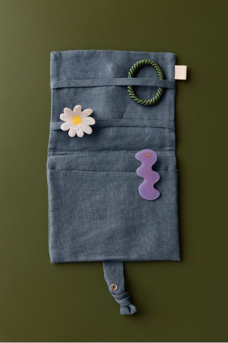 bonito portahorquillas de lino - idea de regalo para niña personalizable