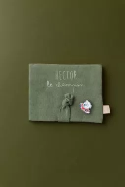 portamedallas de esquí personalizable en lino - idea de regalo original para niño