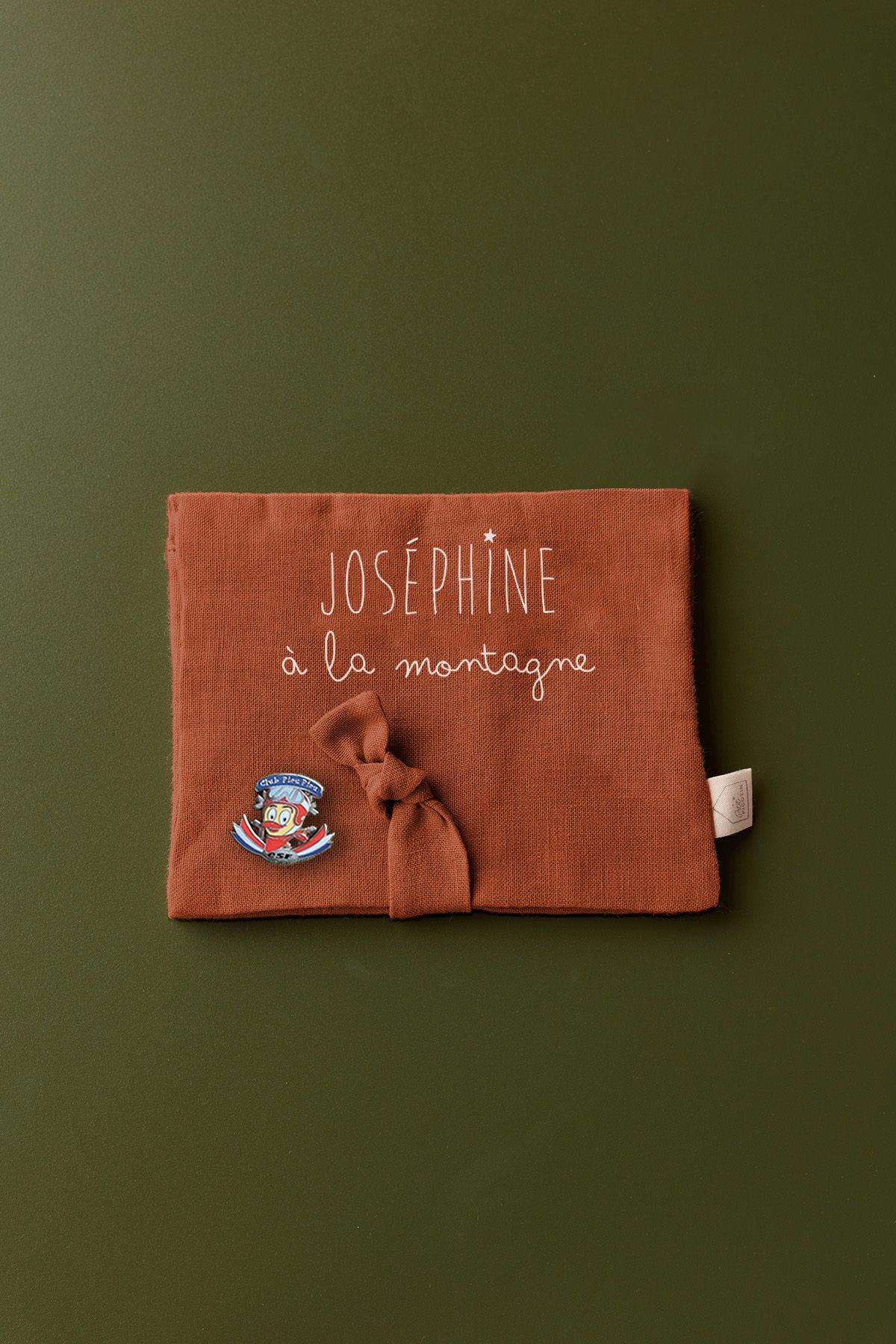 portamedallas de esquí personalizable en lino - idea de regalo original para niño