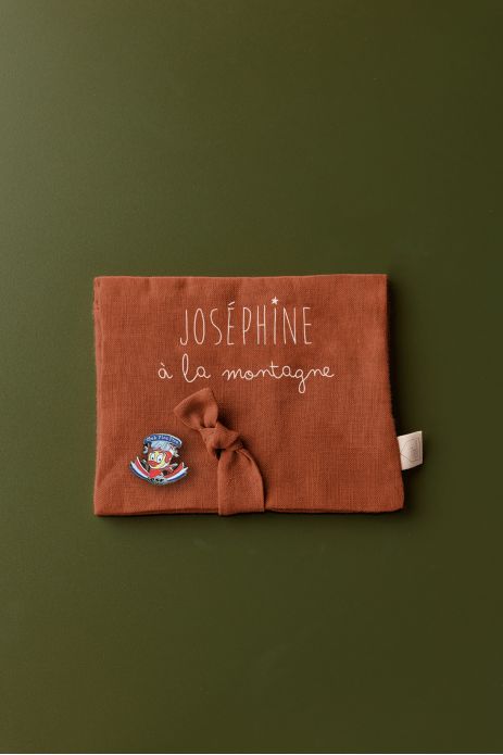 portamedallas de esquí personalizable en lino - idea de regalo original para niño