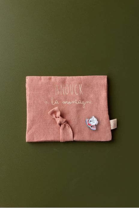 portamedallas de esquí personalizable en lino - idea de regalo original para niño