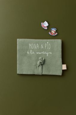 portamedallas de esquí personalizable en lino - idea de regalo original para niño