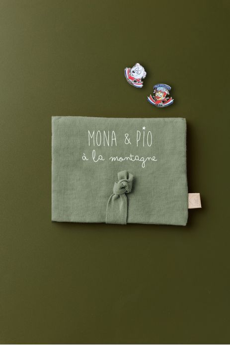 portamedallas de esquí personalizable en lino - idea de regalo original para niño