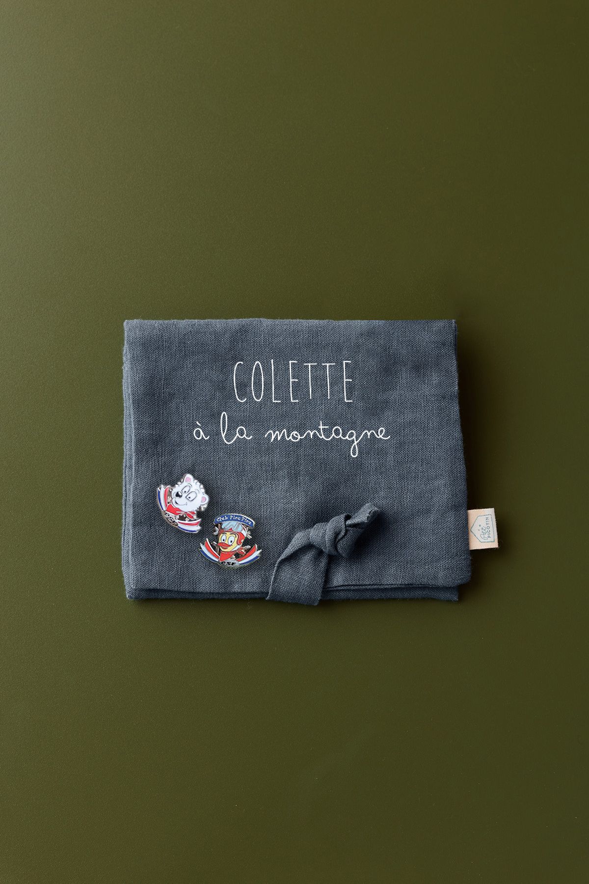 portamedallas de esquí personalizable en lino - idea de regalo original para niño