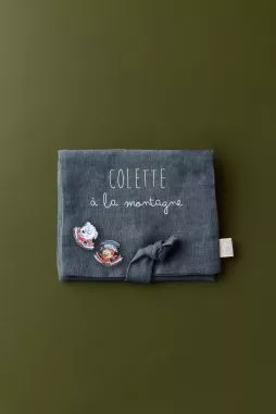 portamedallas de esquí personalizable en lino - idea de regalo original para niño
