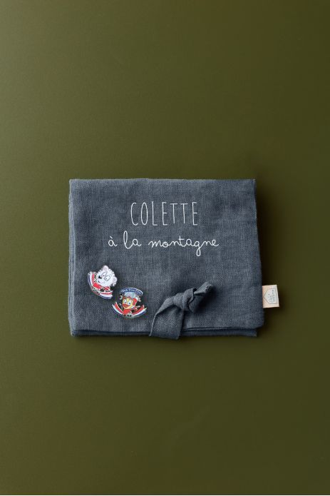 portamedallas de esquí personalizable en lino - idea de regalo original para niño