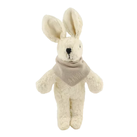 personalized bunny plush lovey with scarf