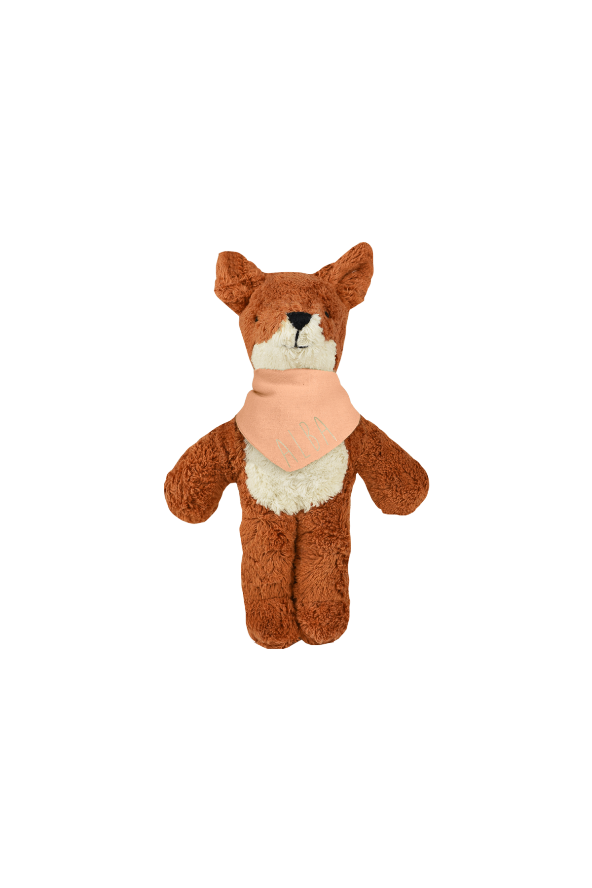 Muñeco peluche zorro suave con pañuelo personalizado