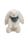 doudou lapin tout doux avec foulard personnalisé - idée cadeau de bébé