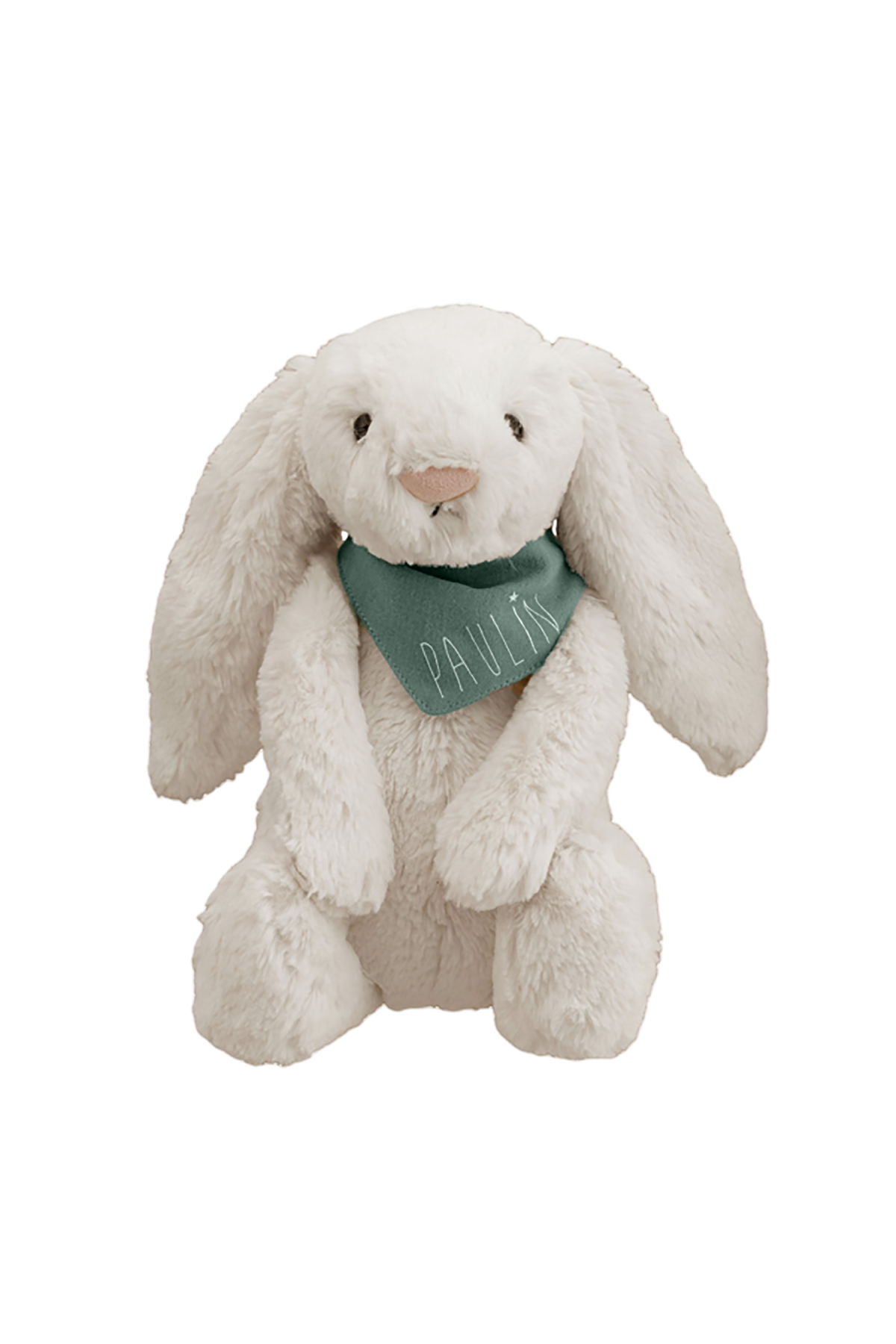 soft bunny comforter with personalized scarf - baby gift idea