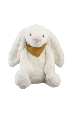 muñeco conejito suave con pañuelo personalizado - idea de regalo para bebé