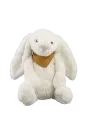 doudou lapin tout doux avec foulard personnalisé - idée cadeau de bébé