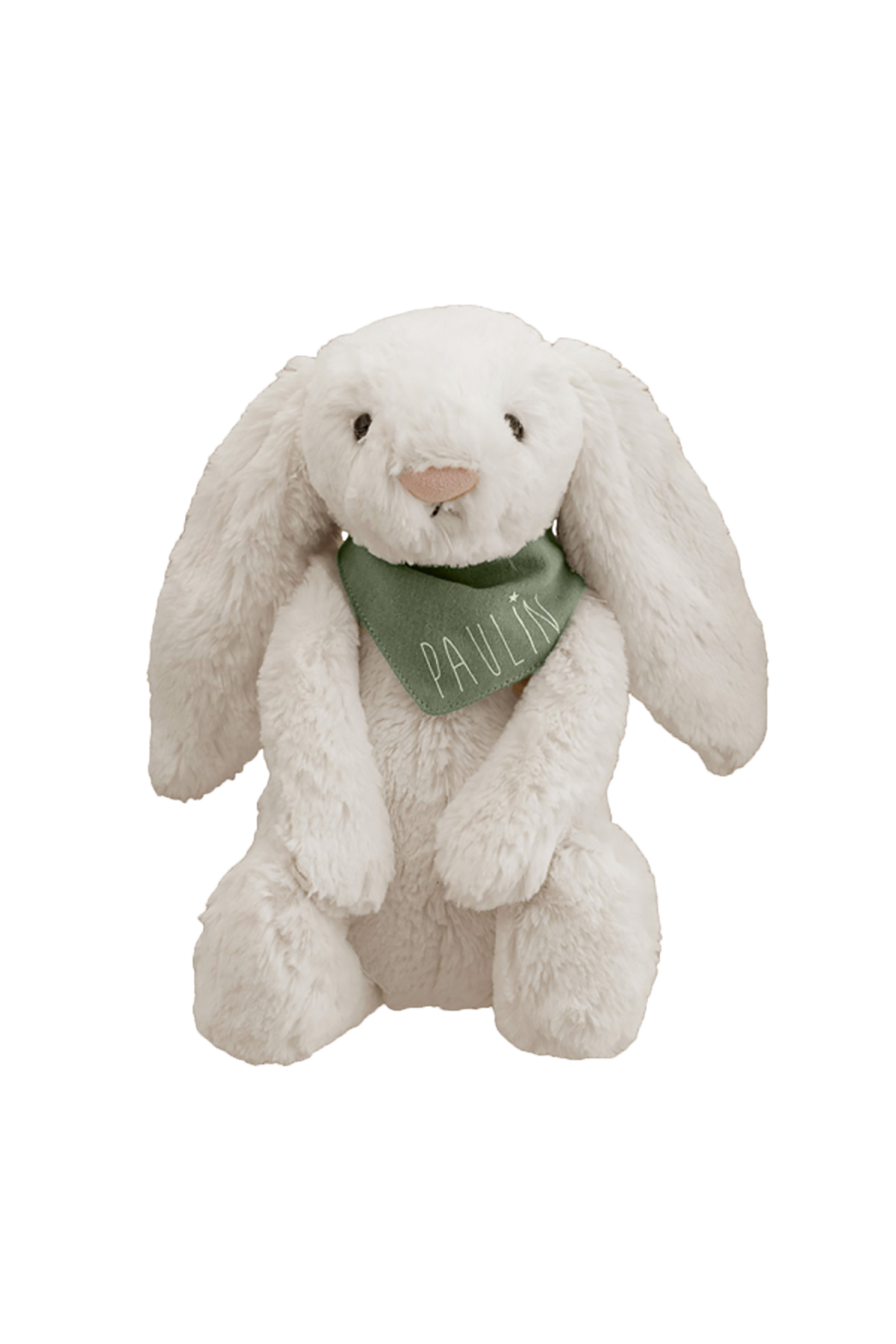 muñeco conejito suave con pañuelo personalizado - idea de regalo para bebé
