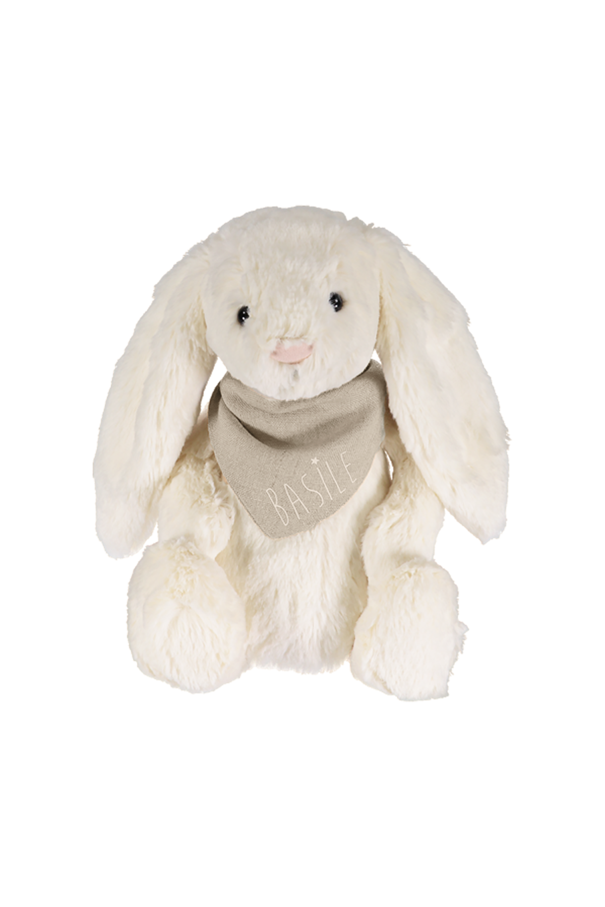soft bunny comforter with personalized scarf - baby gift idea