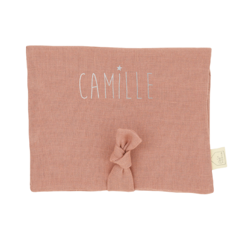 bonito portahorquillas de lino - idea de regalo para niña personalizable