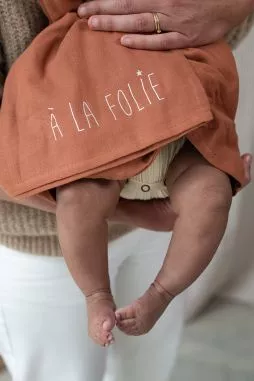 petit lange pour bébé en gaze de coton personnalisé