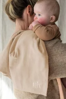 grand lange pour bébé en gaze de coton personnalisable
