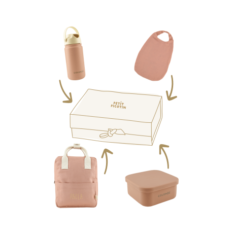 box petite maternelle sac à dos serviette gourde gouter personnalisée
