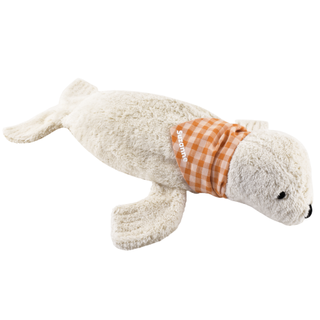 peluche foca bolsa de agua caliente con pañuelo personalizado