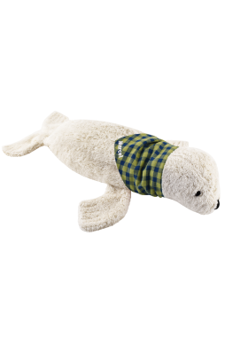 peluche foca bolsa de agua caliente con pañuelo personalizado