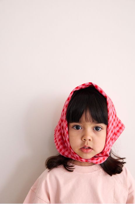 Pequeño pañuelo de cuadros vichy de algodón para bebés, niños y adultos