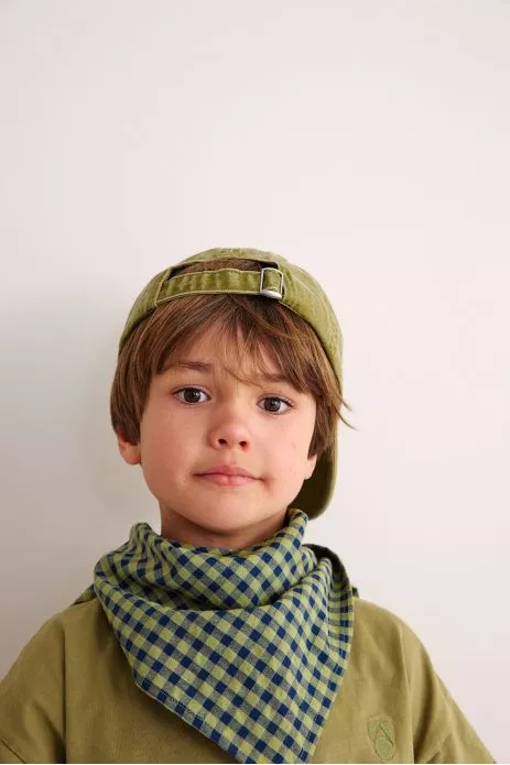 Pequeño pañuelo de cuadros vichy de algodón para bebés, niños y adultos