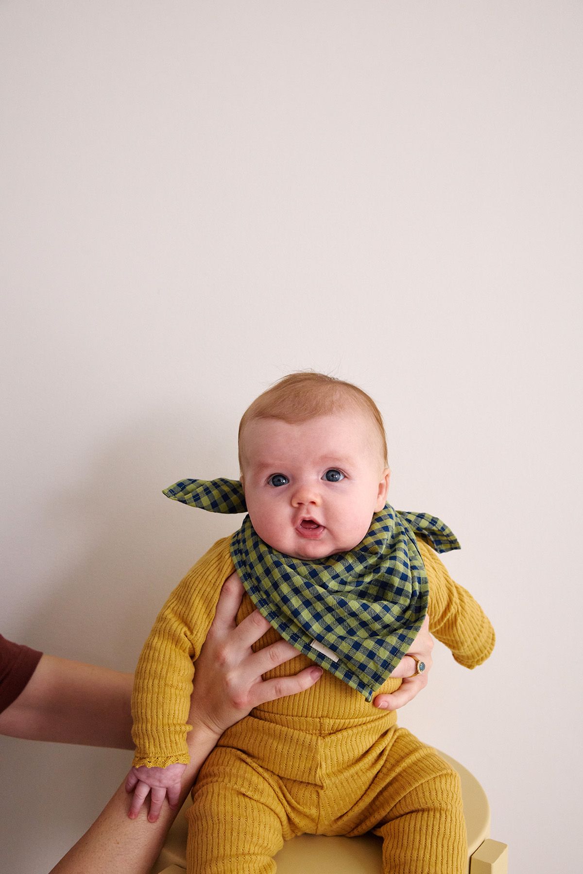 small vichy cotton scarf baby child adult