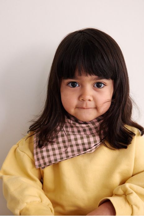 small vichy cotton scarf baby child adult