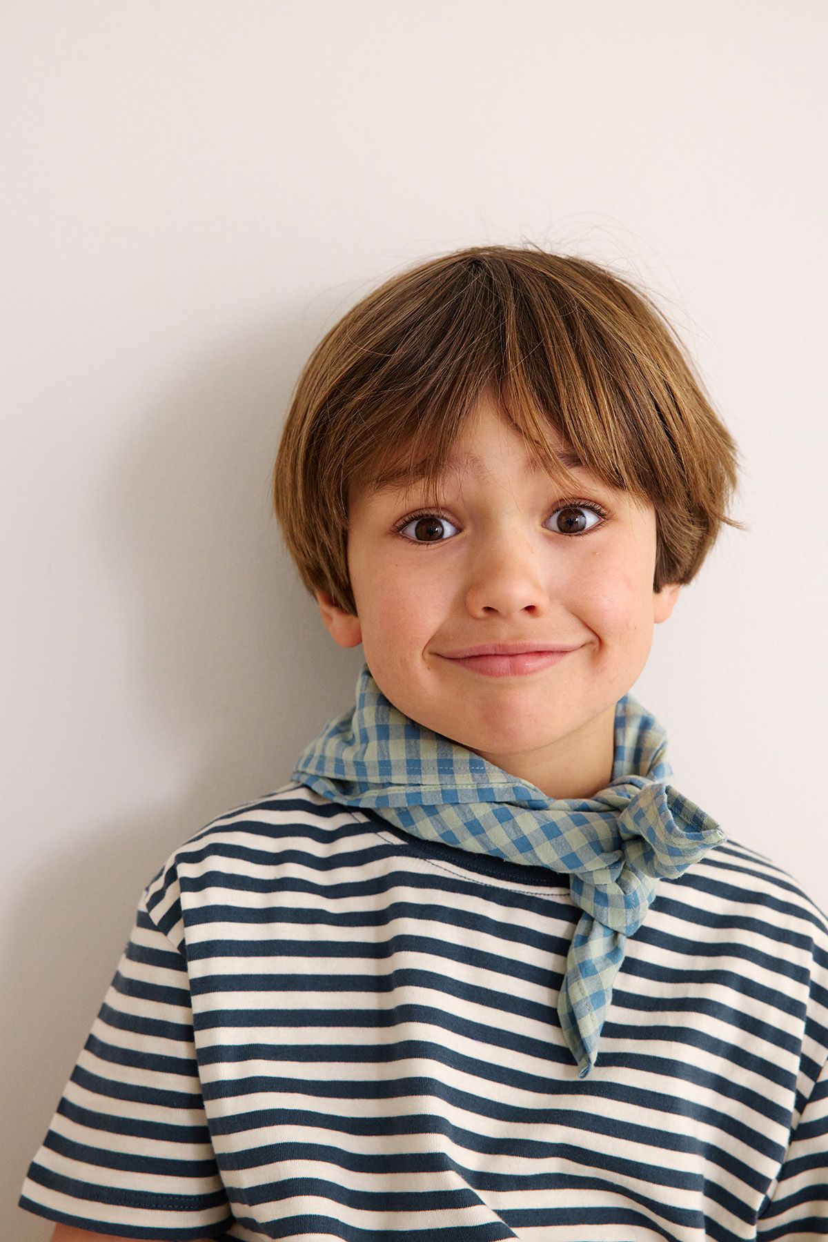 Pequeño pañuelo de cuadros vichy de algodón para bebés, niños y adultos