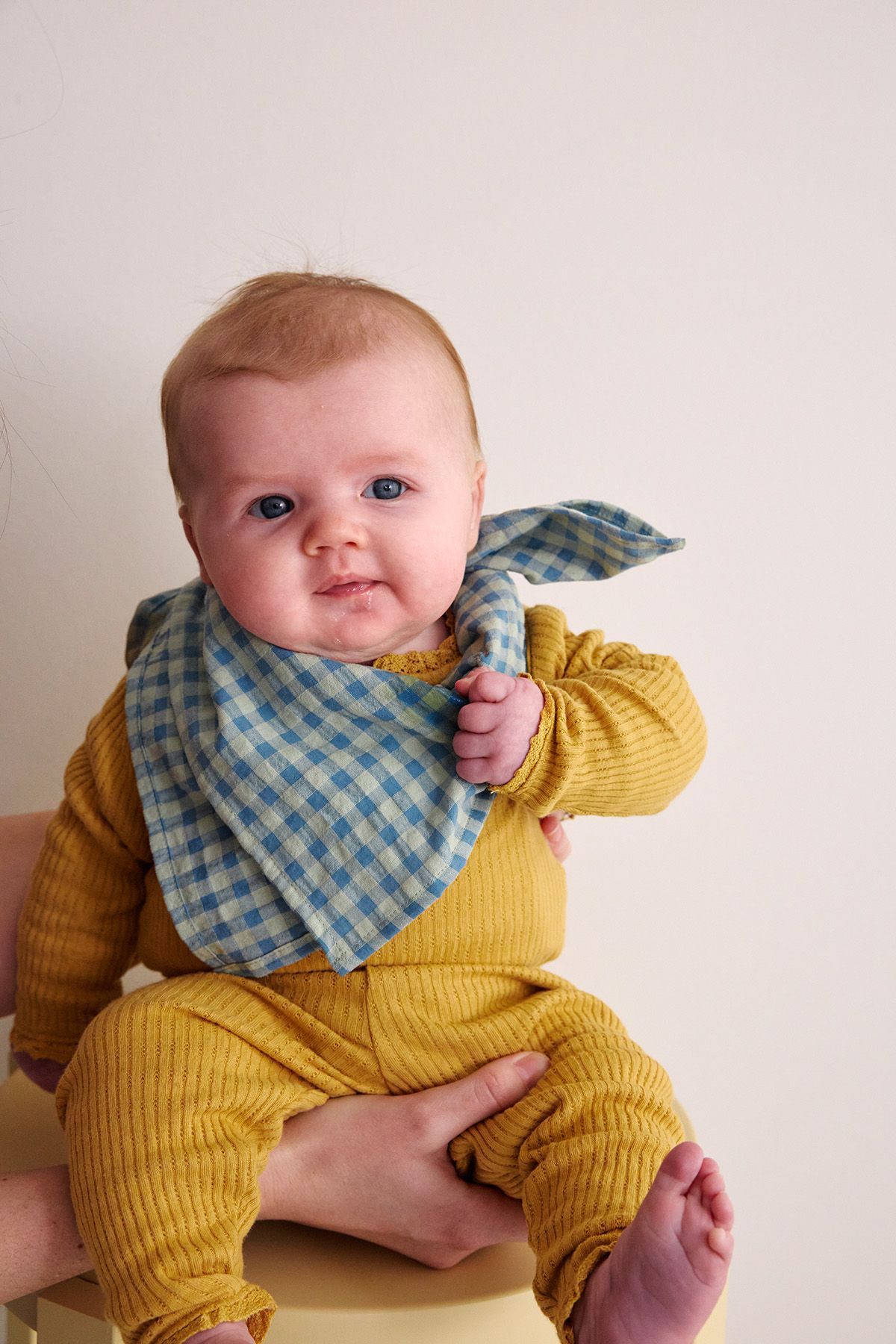 small vichy cotton scarf baby child adult