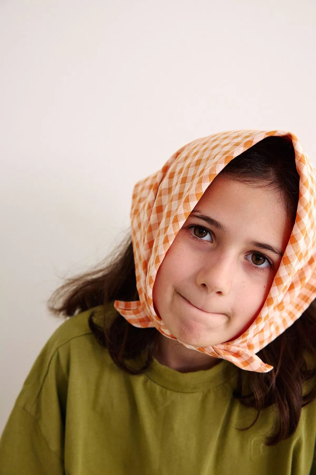 Pequeño pañuelo de cuadros vichy de algodón para bebés, niños y adultos
