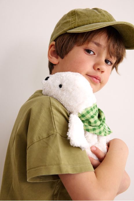 seal stuffed animal hot water bottle with personalized scarf