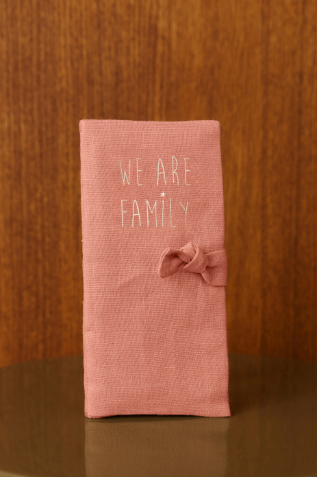 protector de libreta familiar en lino regalo boda nacimiento