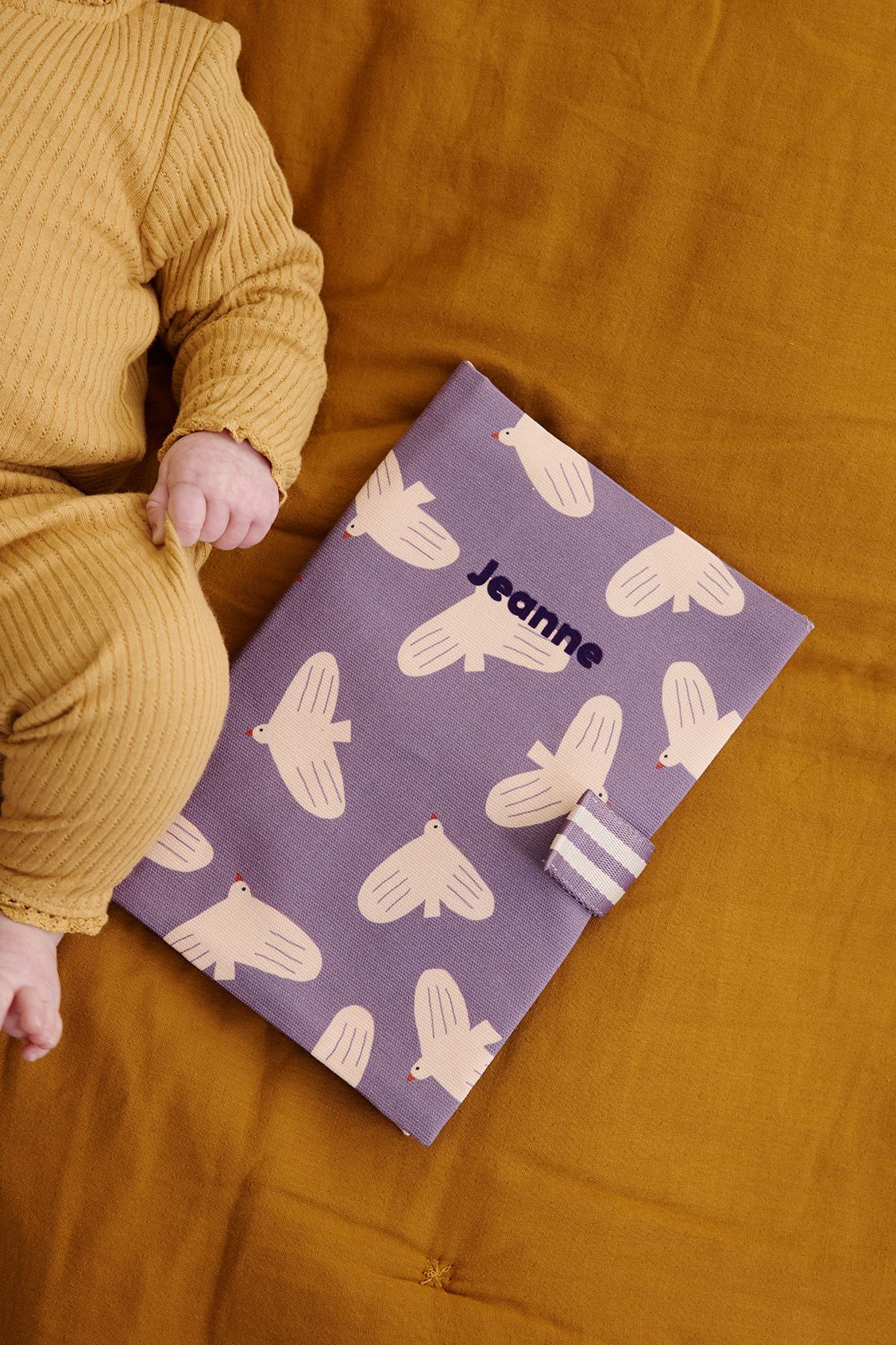 protector de cartilla de salud personalizado para bebé con motivos
