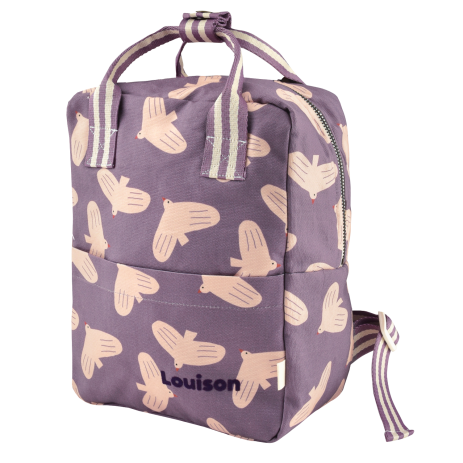 personalized children's backpack with pretty graphic patterns