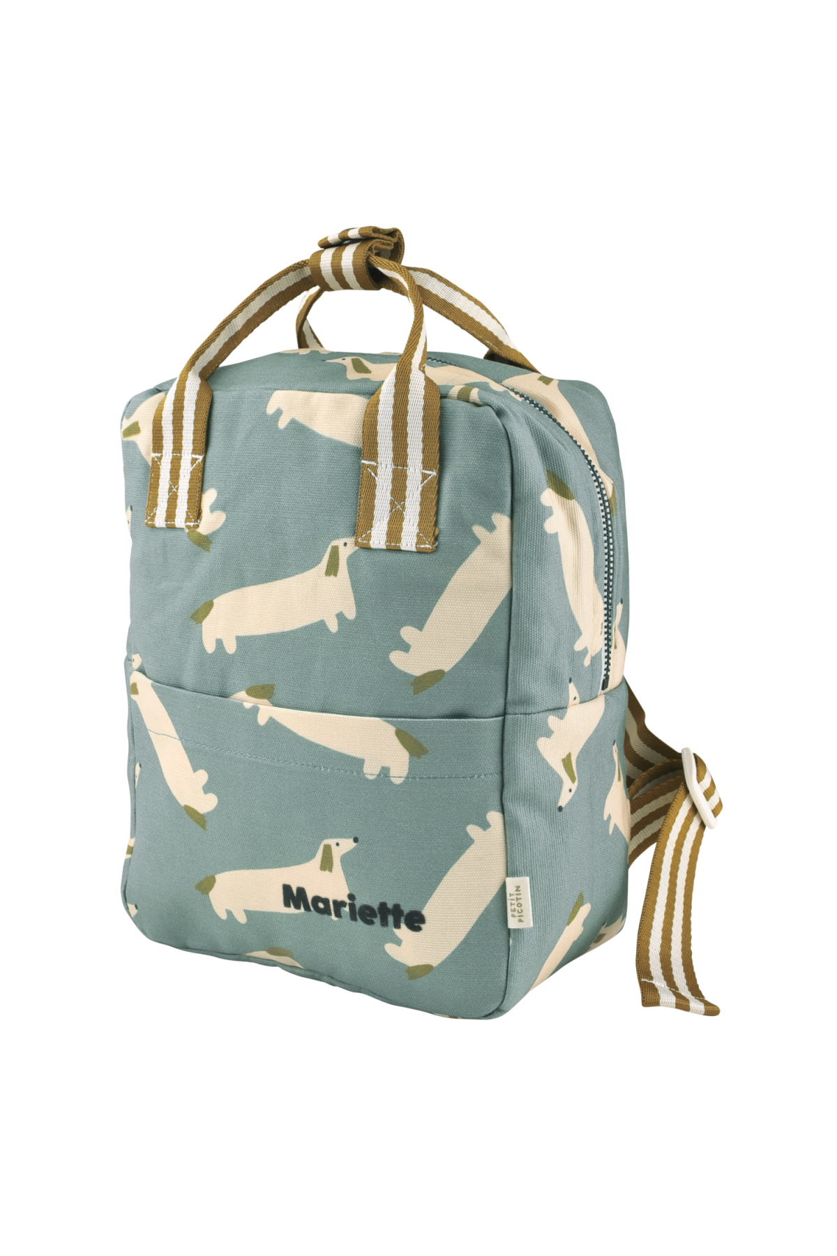 personalized children's backpack with pretty graphic patterns
