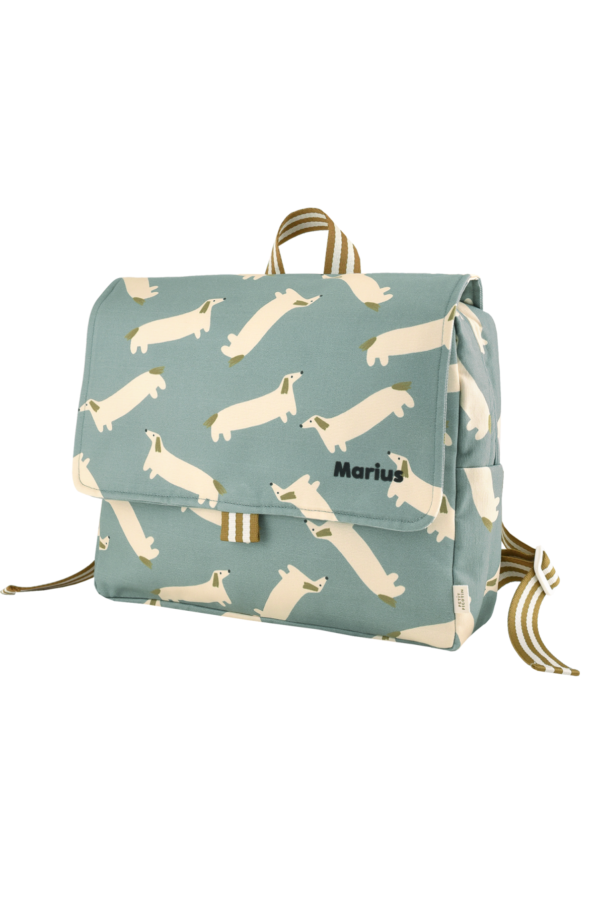 personalized children's preschool satchel with pretty patterns