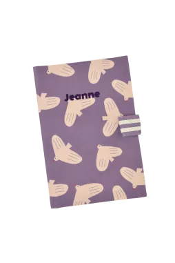 personalized baby health record book cover with patterns