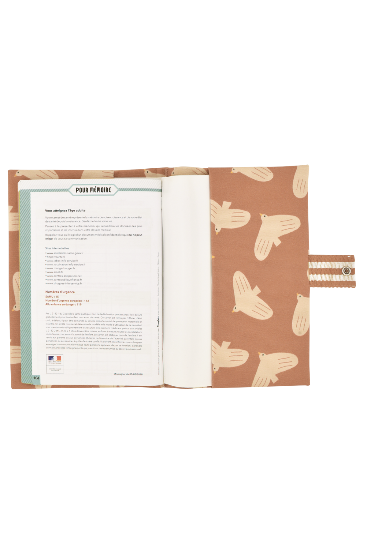 personalized baby health record book cover with patterns