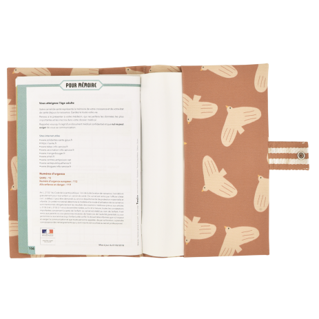 personalized baby health record book cover with patterns