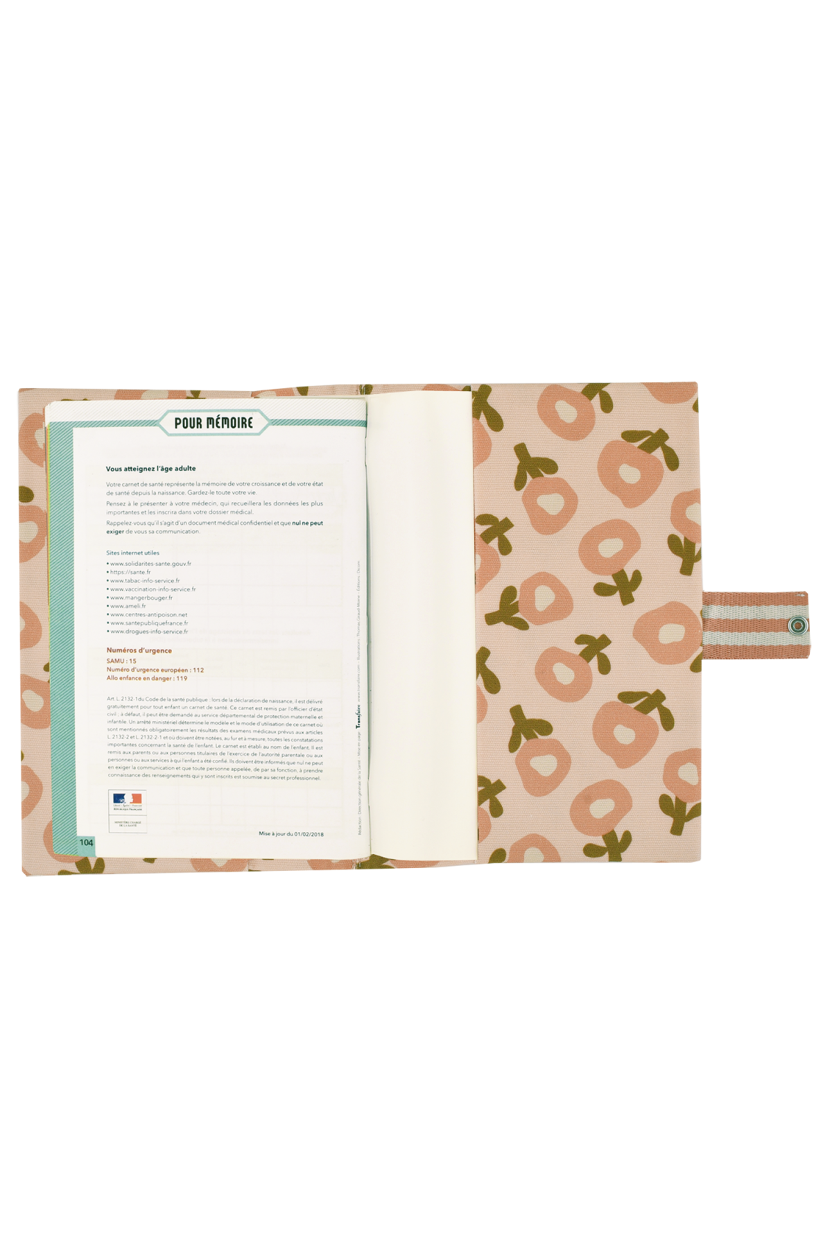 personalized baby health record book cover with patterns