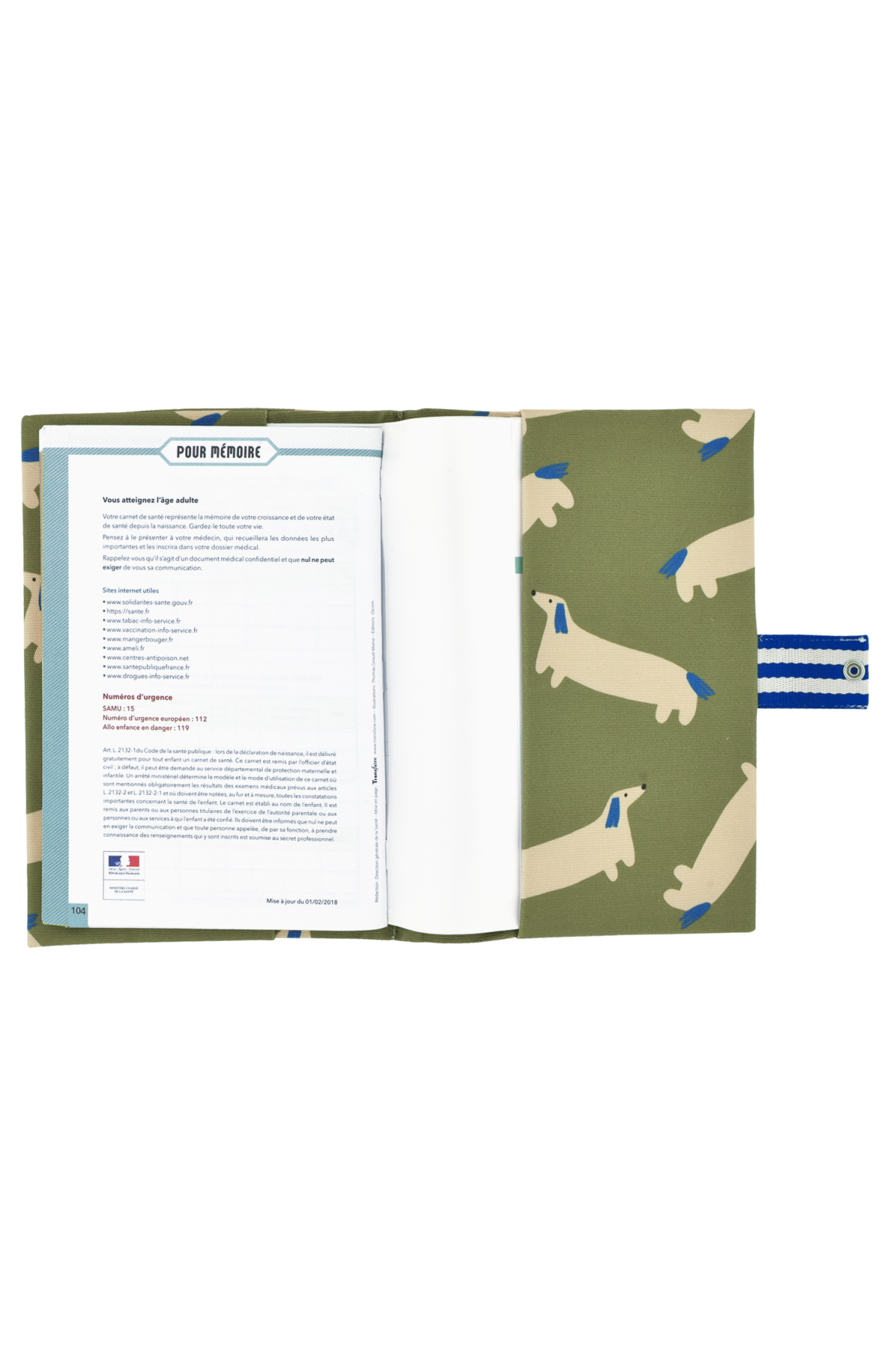 personalized baby health record book cover with patterns