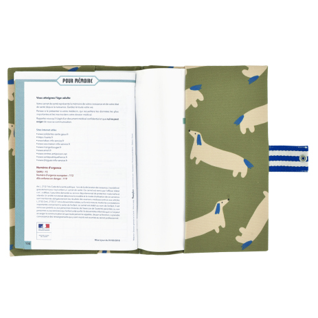 personalized baby health record book cover with patterns