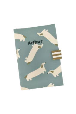 personalized baby health record book cover with patterns