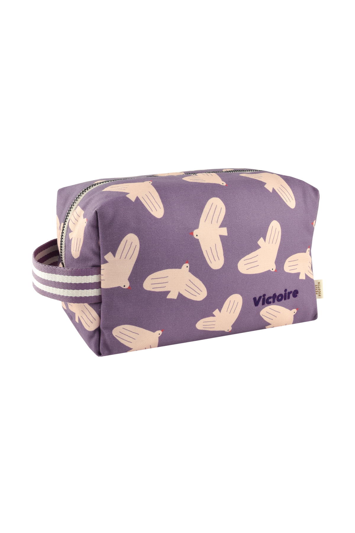 personalized children's toiletry bag with pretty patterns