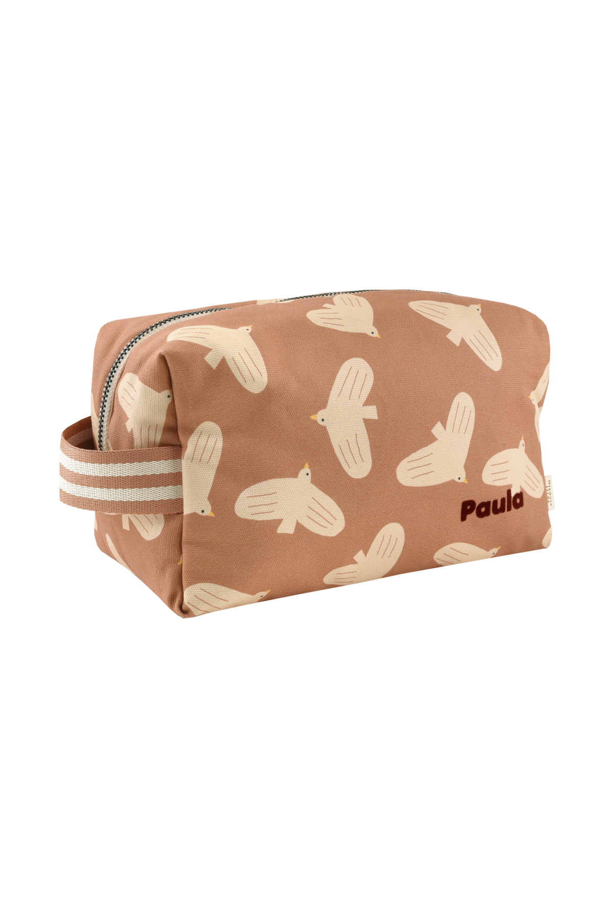 personalized children's toiletry bag with pretty patterns